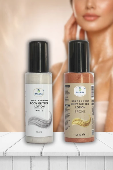 Vücut Losyonu Simli Işıltılı Uzun Süre Kalıcı Koku Nemlendiricili 125 ml Bronze & White ürün görseli 1