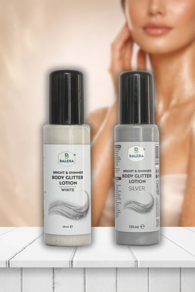 Vücut Losyonu Simli Işıltılı Uzun Süre Kalıcı Koku Nemlendiricili 125 ml White & Silver ürün görseli 1