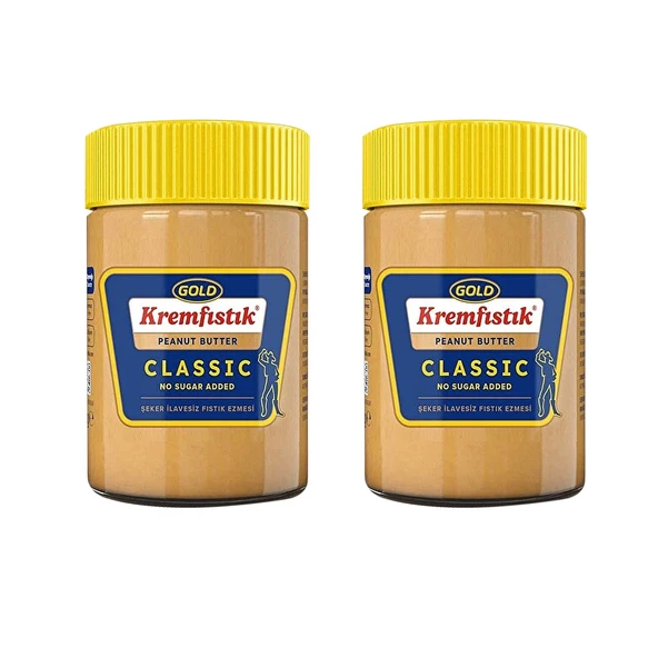 Gold Fıstık Ezmesi Classic Şekersiz 340 gr x 2 Adet ürün görseli 1
