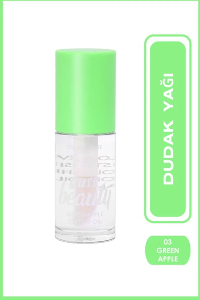 Miss Beauty Tint Lip Oil 01 Strawberry Renklendirici Dudak Yağı Yeşil Elma & Jojoba 6 ml ürün görseli 1