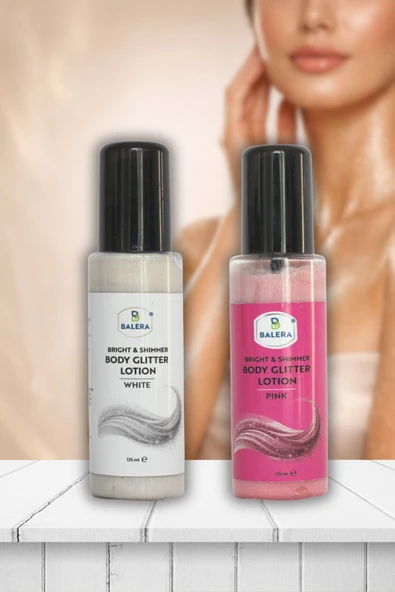 Vücut Losyonu Simli Işıltılı Uzun Süre Kalıcı Koku Nemlendiricili 125 ml Pink & White ürün görseli 1
