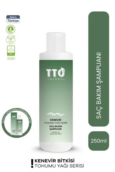 TTO THERMAL KENEVİR TOHUMU YAĞI SAÇ BAKIM ŞAMPUANI 250ml ürün görseli 1