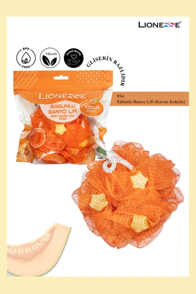 Sabunlu Banyo Lifi 954 – Kavun Kokulu, Seyahat Boy, BPA Free, Yumuşak Doku ürün görseli 1