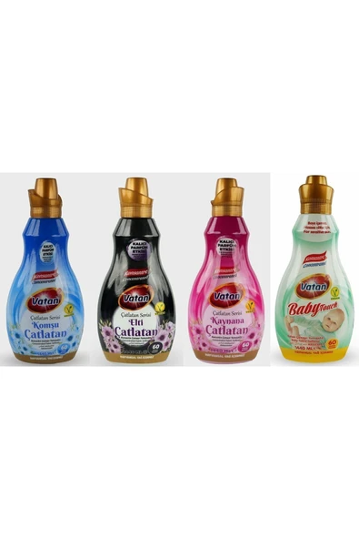 komşu çatlatan-elti çatlatan-kaynana çatlatan-soft touch 1440 ml 60 yıkama 4'lü set ürün görseli 1