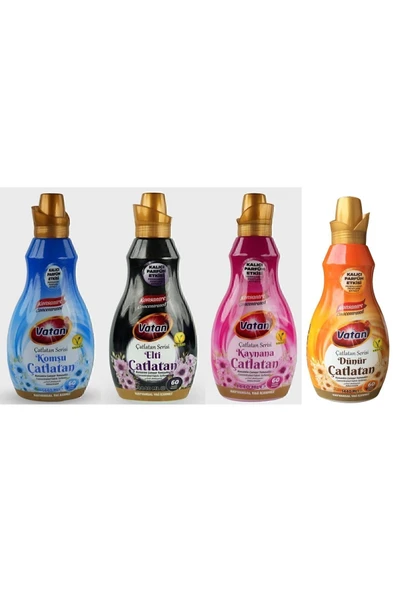 KONSANTRE ÇAMAŞIR YUMUŞATICI KOMŞU- ELTİ - KAYNANA - DÜNÜR ÇATLATAN 1440 ML X 4 LÜ SET ürün görseli 1