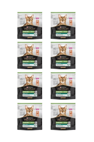 Proplan Sterilised Somon Kısırlaştırılmış Kedi Maması 8 x 400 gr (3,2kg) ürün görseli 1