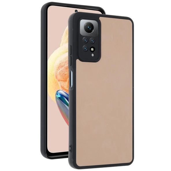 Xiaomi Redmi Note 12 Pro 4g Kılıf Aras Deri Kapak - Pudra ürün görseli 1
