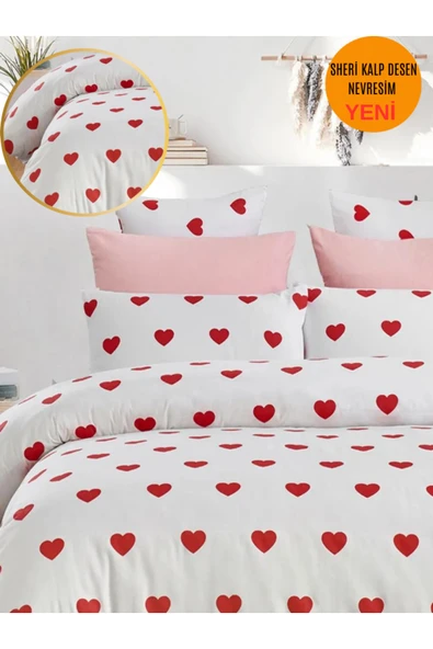 Sheri Home Kalpli Çift Kişilik Nevresim (YORGAN KILIFI) 185 Cm X 220 Cm, Malzeme: %100 Pamuk.889221969488 ürün görseli 1