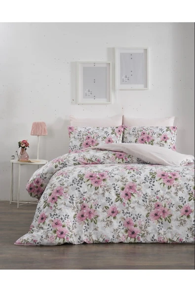 Sheri Home Tekstil YENİ 100% Yıkanmış Pamuk Nevresim Seti KIRÇİÇEKMODEL88656563322025 ürün görseli 1