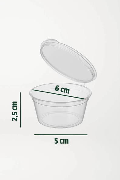 50'li Pkt 60 ml Şeffaf Sosluk - Resim 7