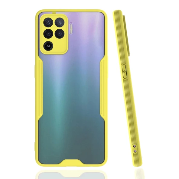 Oppo Reno 5 Lite Kılıf Platin Silikon - Sarı ürün görseli 1