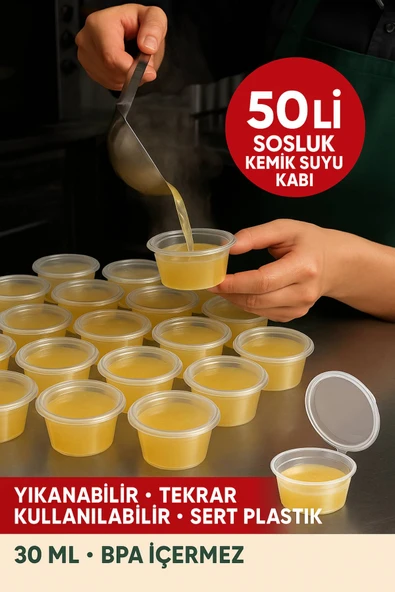 50'li Pkt 30 ml Şeffaf Sosluk ürün görseli 1