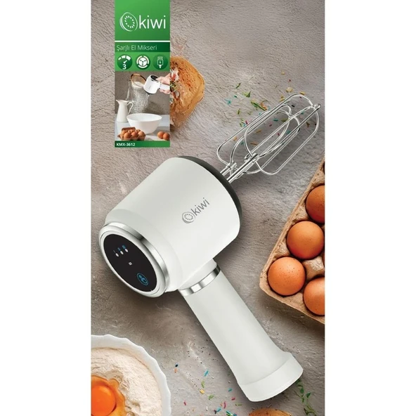 Kiwi Kmx-3612 3 Hız Kademeli Şarjlı El Mikseri ürün görseli 1