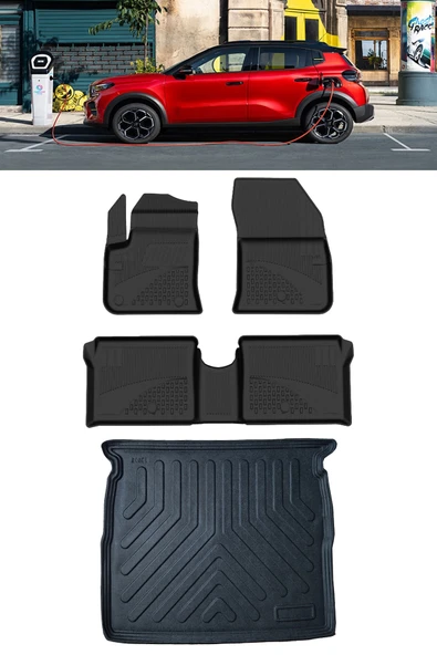 Sahler C3 Aircross Elektrikli 2025 ve Sonrası 4.5D Paspas ve 3D Üst Bagaj Havuzu Set ürün görseli 1