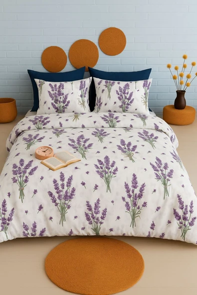 Sheri Home %100 Organik Ham KumaşÇift Kişilik Nevresim Takımı – Doğal ve Sağlıklı Saf Pamuk ürün görseli 1