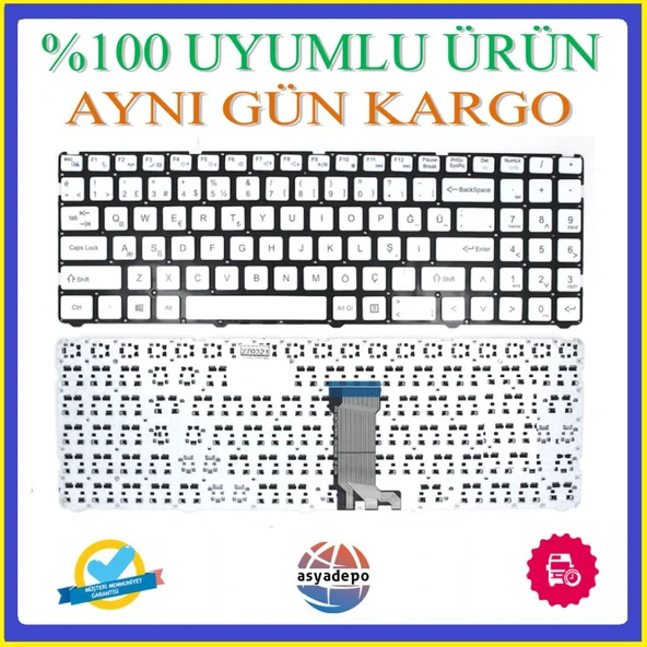 Casper Nirvana C650 Klavye Beyaz TR ürün görseli 1