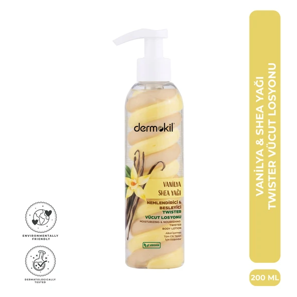 Dermokil Vanilya Shea Yağı Twister Vücut Losyonu 200 ml ürün görseli 1
