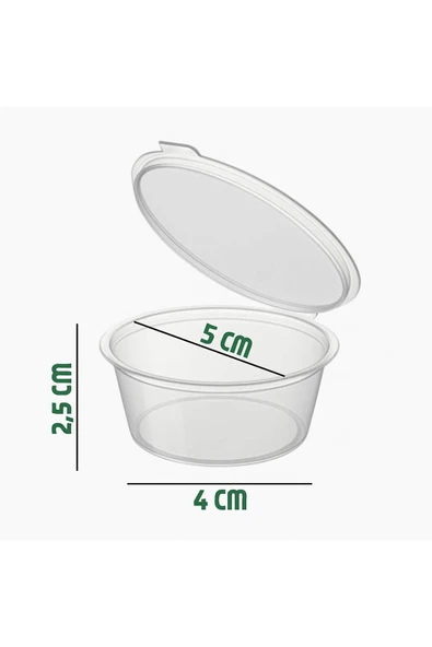 50'li Pkt 30 ml Şeffaf Sosluk - Resim 7