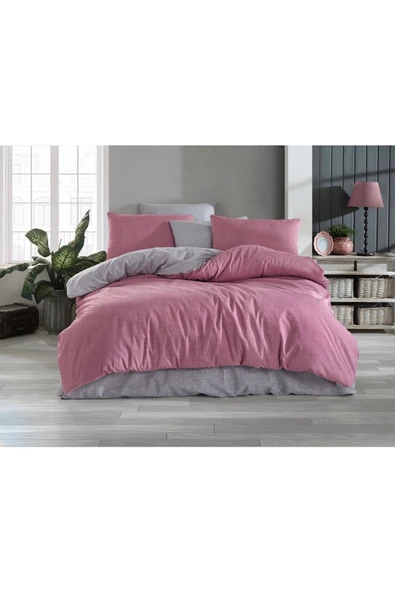 Sheri Home Tekstil Yeni Desenler Vintage Ranforce Çift Kişilik Nevresim Takımı One Size Happy Blue Ca90422 ürün görseli 1