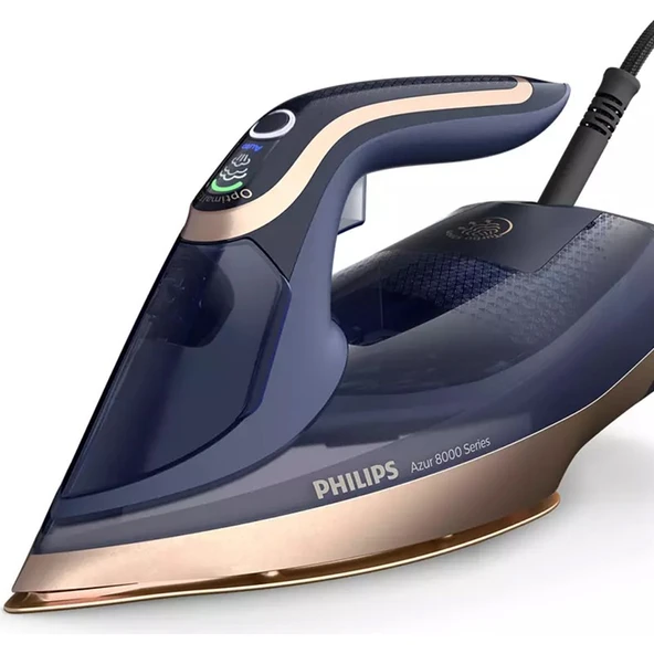 Philips 8000 Serisi Azur Buharlı Ütü, 3000W, 260 g Turbo Şok Buhar, 85 g/dk Sürekli Buhar, Sıfır Yanık Riski, 50 ml Su Haznesi, DST8050/20 ürün görseli 1
