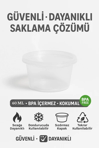 50'li Pkt 60 ml Şeffaf Sosluk - Resim 6