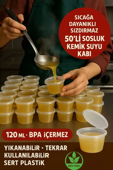 50'li Pkt 120 ml Şeffaf Sosluk ürün görseli 1