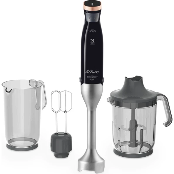 Arzum AR1114-S Technoart Maxi Neo Blender Seti Siyah ürün görseli 1