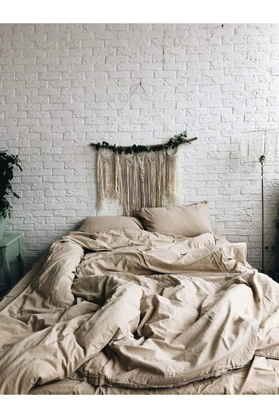 Sheri Home Tekstil Ephesus Vintage Çift Kişilik Nevresim Takımı %100 Pamuk Stonewashed Kusursuz Yumuşaklık-lemonade ürün görseli 1