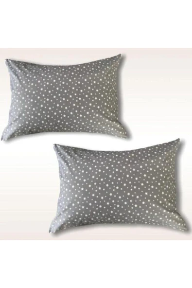 Sheri Home Tekstil Yeni Ürün Sheri’nin Atölyesinden Yildiz Desen Natural Fermuarlı (2 Adet) Yastık ürün görseli 1