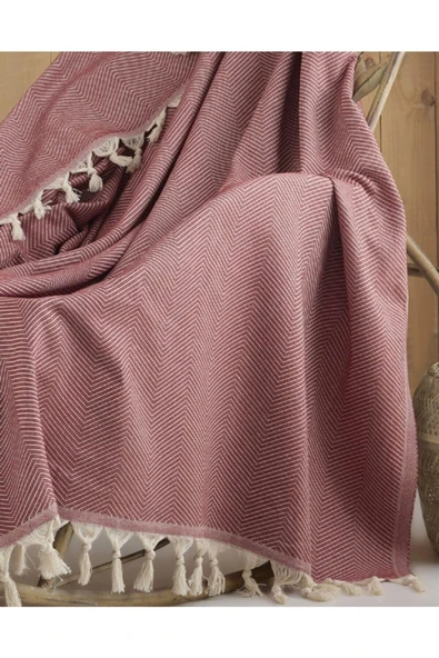 Sheri Home Tekstil Zizak Desen %100 Pamuklu Örtü Pike | Koltuk Örtüsü | Koltuk Şalı ürün görseli 1