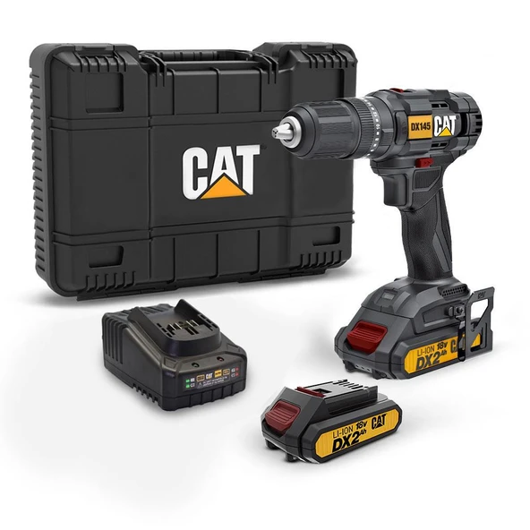 CAT DX145.1 18Volt/2.0Ah Li-ion Çift Akülü Profesyonel Şarjlı Matkap ürün görseli 1