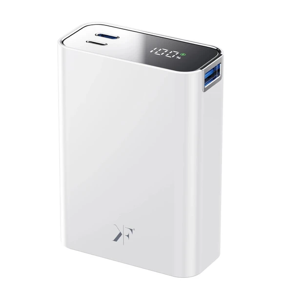 Pw501 20.000 Mah Dijital Göstergeli 2 Adet 45w Type-c Ve 22.5w Usb Çıkışlı Şarj Pd Hızlı Şarj Magsafe Powerbank - Beyaz ürün görseli 1