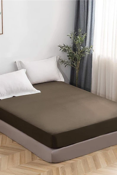 Sheri Home Tekstil Bamboo-penye Çarşaf (jumbo Boy ) Lastikli 200 X 200 - Soft Gri ""yumuşak Bamboo Üretim"" ürün görseli 1