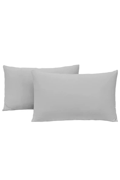 Sheri Home Tekstil Cotton Plain Gri %100 Pamuklu 2’li Yastık Kılıfı 1. Kalite 01453 Castle ürün görseli 1