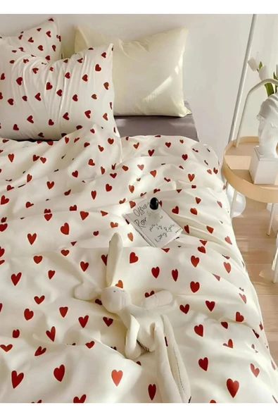 Sheri Home Tekstil Kalpli Tek Kişilik Nevresim Seti Yorgan Kılıfı +1 adet Yastık Kılıfı 889221969488 ürün görseli 1