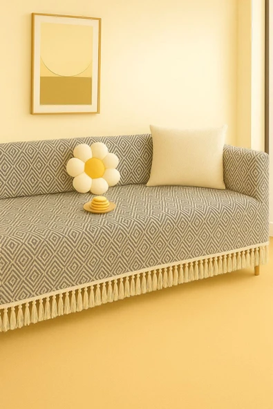 Sheri Home Diamond Koltuk Örtüsü Kaymaz Kumaş Özelliği | Berlina Serisi Koltuk Şalı 180 X 200 Cm PiKE8882199 ürün görseli 1