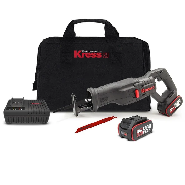 Kress KUE01 20Volt/4.0Ah Li-ion Çift Akülü Kömürsüz Profesyonel Tilki Kuyruğu Testere ürün görseli 1
