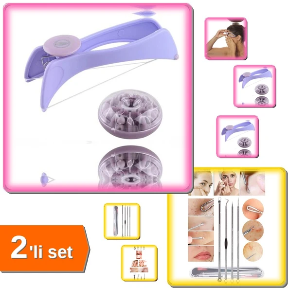Siyah Nokta Komedon Temizleyici 4 Parça + Pratik İpli Tüy Alıcı - 2li Set L8C5WN ürün görseli 1