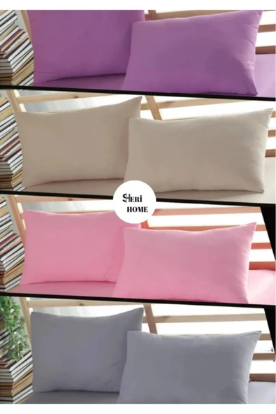 Sheri Home Yeni 8 Adet % 100 Pamuk Kapaklı Yastık Kılıfları 4 Farklı Renk Klf1231475377 ürün görseli 1