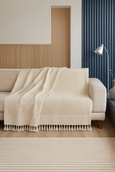 Sheri Home Berlina Koltuk Örtüsü Kaymaz Kumaş Özelliği | Koltuk Şalı 180 X 200 Cm PiKE8882199 ürün görseli 1