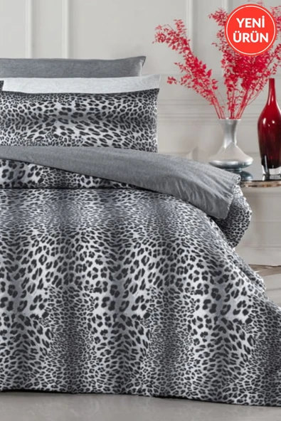 Sheri Home Tekstil Lastikli Çarşaflı Tek Kişilik Nevresim TakımleoparODEL8892 ürün görseli 1