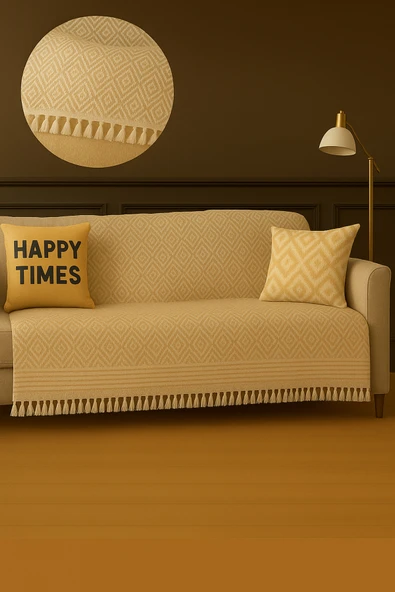 Sheri Home Elora Koltuk Örtüsü Kaymaz Kumaş Özelliği 180 X 200 Cm PiKE888219694 ürün görseli 1