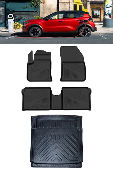 Sahler C3 Aircross Elektrikli 2025 ve Sonrası 4.5D Paspas ve 3D SABİT ZEMİN Bagaj Havuzu Set ürün görseli 1