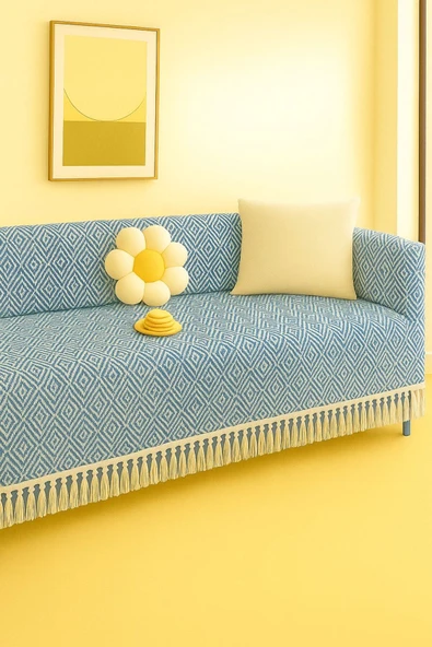 Sheri Home Diamond Koltuk Örtüsü Kaymaz Kumaş Özelliği | Berlina Serisi Koltuk Şalı 180 X 200 Cm PiKE8882199 ürün görseli 1