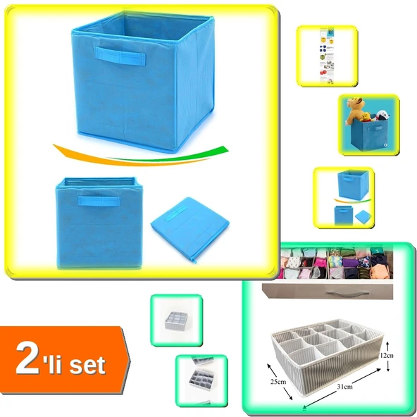 Dolap İçi + Çekmece Düzenleyici Seti 2li - Akıllı Organizer Çözümü MAVN62 ürün görseli 1