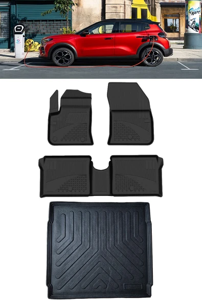 Sahler C3 Aircross Elektrikli 2025 ve Sonrası 4.5D Paspas ve 3D ALT Bagaj Havuzu Set ürün görseli 1