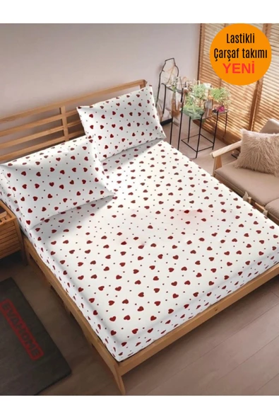 Sheri Home Lastikli Çift Kişilik Çarşaf Ve 2 Adet Yastık Kılıfı 180 X 200ebat88874575 ürün görseli 1