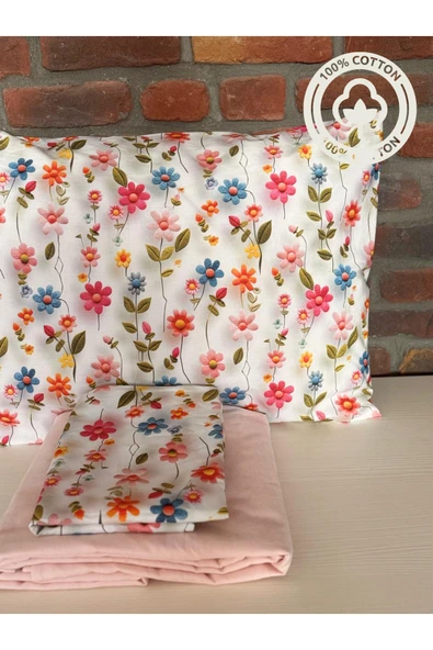 Sheri Home Tekstil Baby Flowers Tek/çift Kişilik Çarşaf Yastık Set 83 Telty555565565688 ürün görseli 1