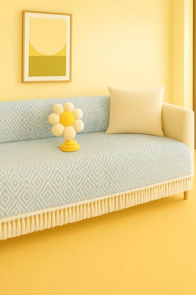 Sheri Home Diamond Koltuk Örtüsü Kaymaz Kumaş Özelliği | Berlina Serisi Koltuk Şalı 180 X 200 Cm PiKE8882199 ürün görseli 1