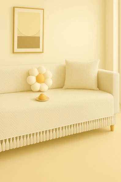 Sheri Home Diamond Koltuk Örtüsü Kaymaz Kumaş Özelliği | Berlina Serisi Koltuk Şalı 180 X 220 Cm PiKE8882199 ürün görseli 1